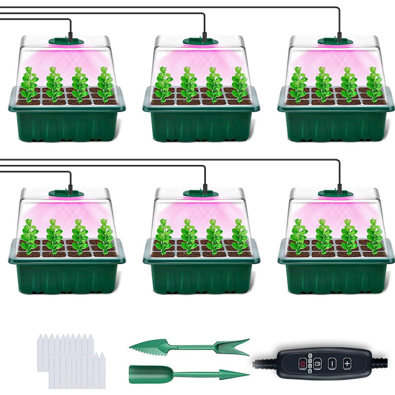 ๐50% OFF! ๐ Grow Trays with Grow Light โ Humidity Control, Transparent, and Full-Spectrum Light ๐ฑ๐ก