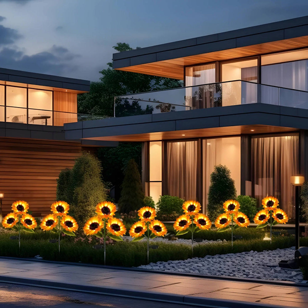 Zorenzaa@ Solar Powered LED Flower Lawn Lamp