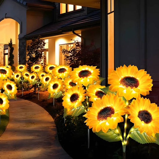 Zorenzaa@ Solar Powered LED Flower Lawn Lamp
