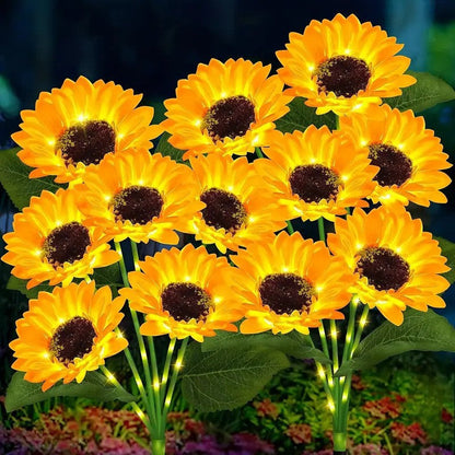 Zorenzaa@ Solar Powered LED Flower Lawn Lamp