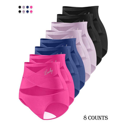 💕Limited Sale 50% OFF✨Plus-Size High-Waist Cross Tummy Control Panties