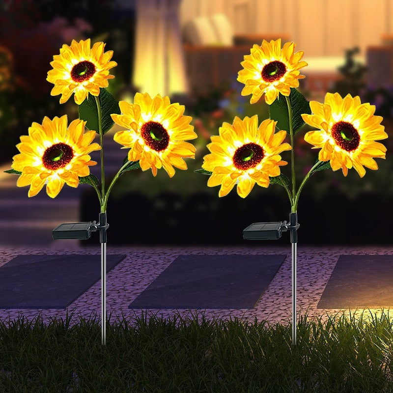Zorenzaa@ Solar Powered LED Flower Lawn Lamp