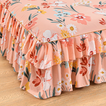 🛏️ 50% OFF NOW! 🎀 3-Piece Ruffled Bed Skirt Set – Elegant Design, Easy Fit & Complete Coverage 🛌