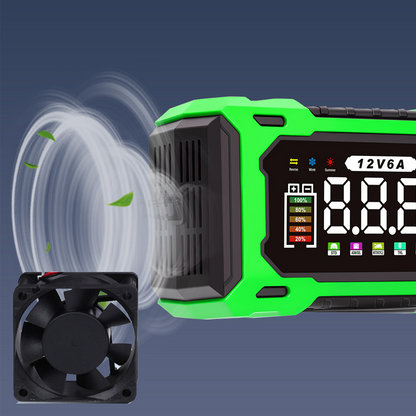 🔥Hot Sale Offers-12V 6A Smart Car Battery Charger with Pulse Repair