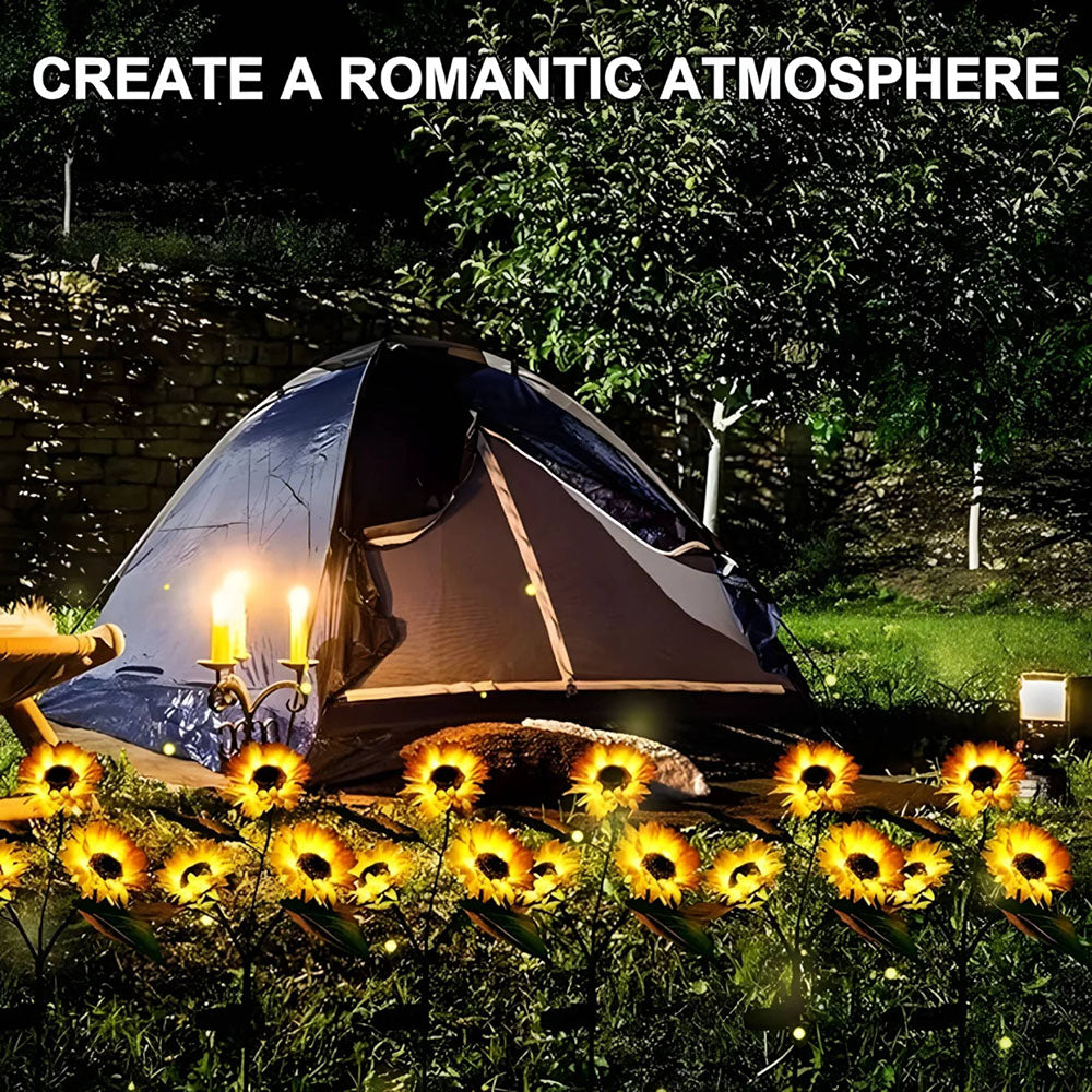 Zorenzaa@ Solar Powered LED Flower Lawn Lamp